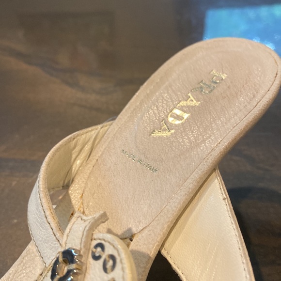 Brand New White Prada Sandals. Size 38 1/2. - Picture 2 of 8